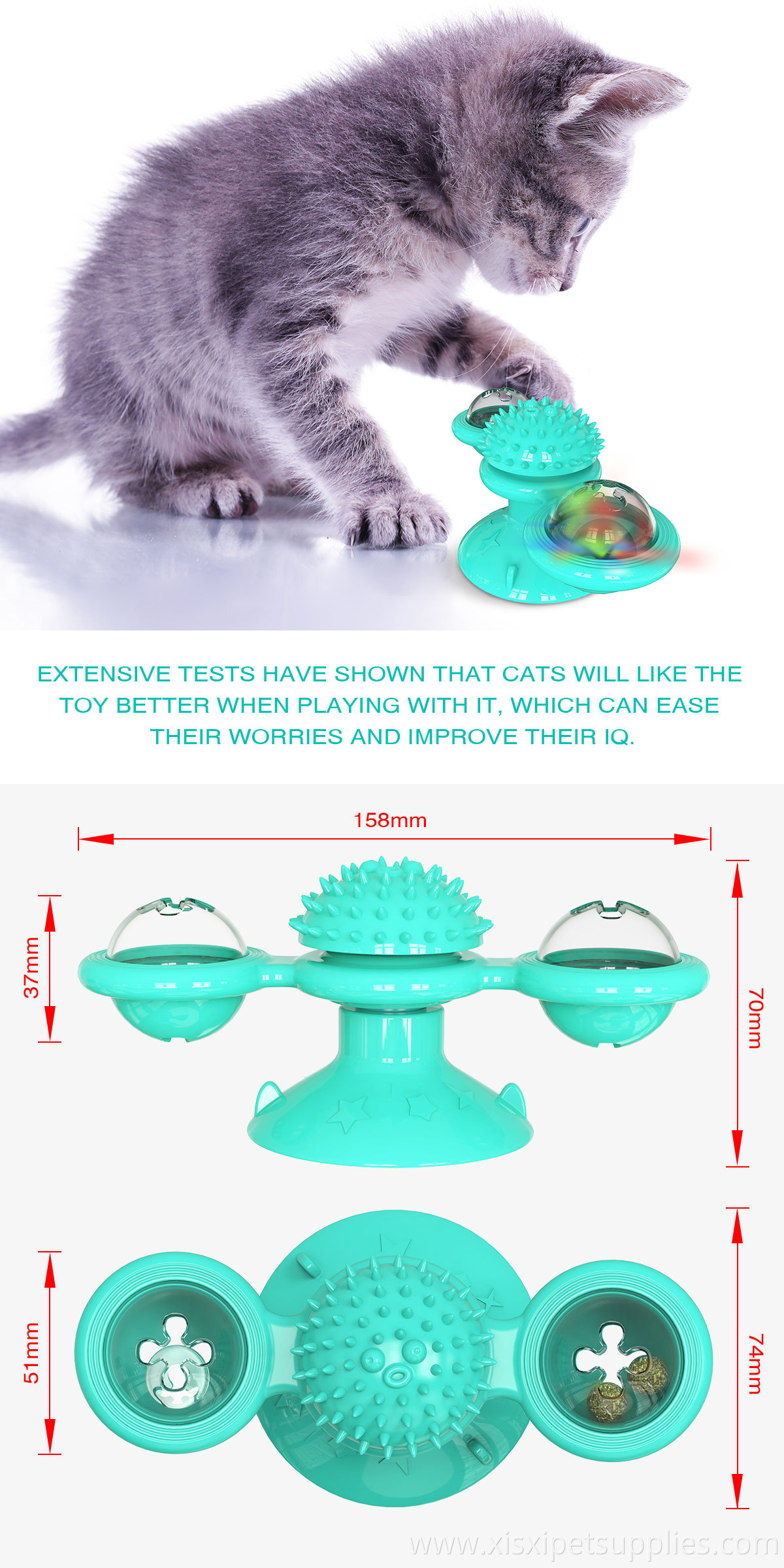 Wholesale Windmill Cat Toy 6.25